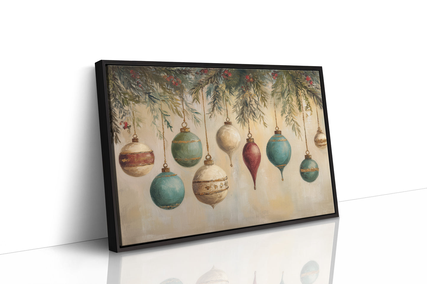 Evergreen Symphony of Vintage Ornaments