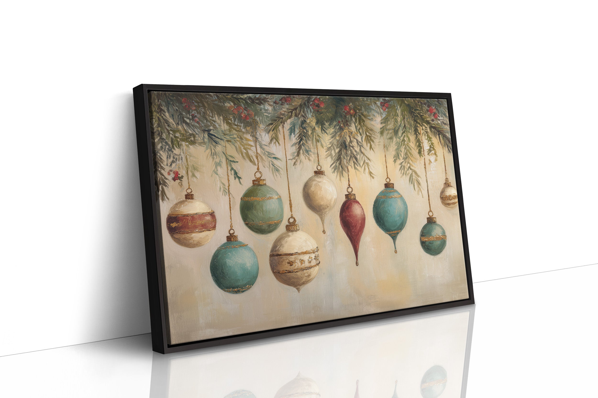 Evergreen Symphony of Vintage Ornaments