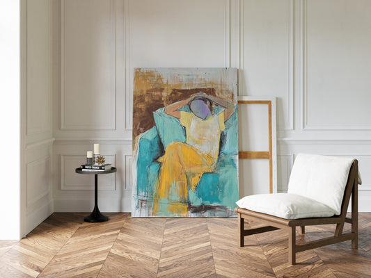 Sunlit Moments In Turquoise Room