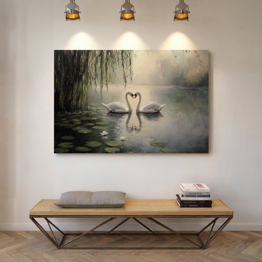 Swans Dance Among Lotus Dreams