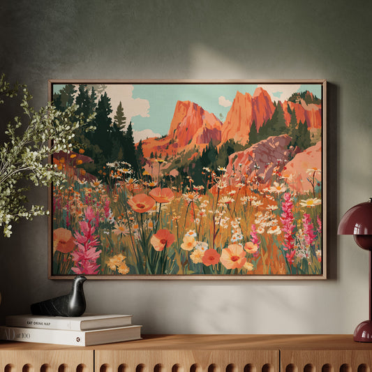 Mountain Poppies Dance At Sunrise