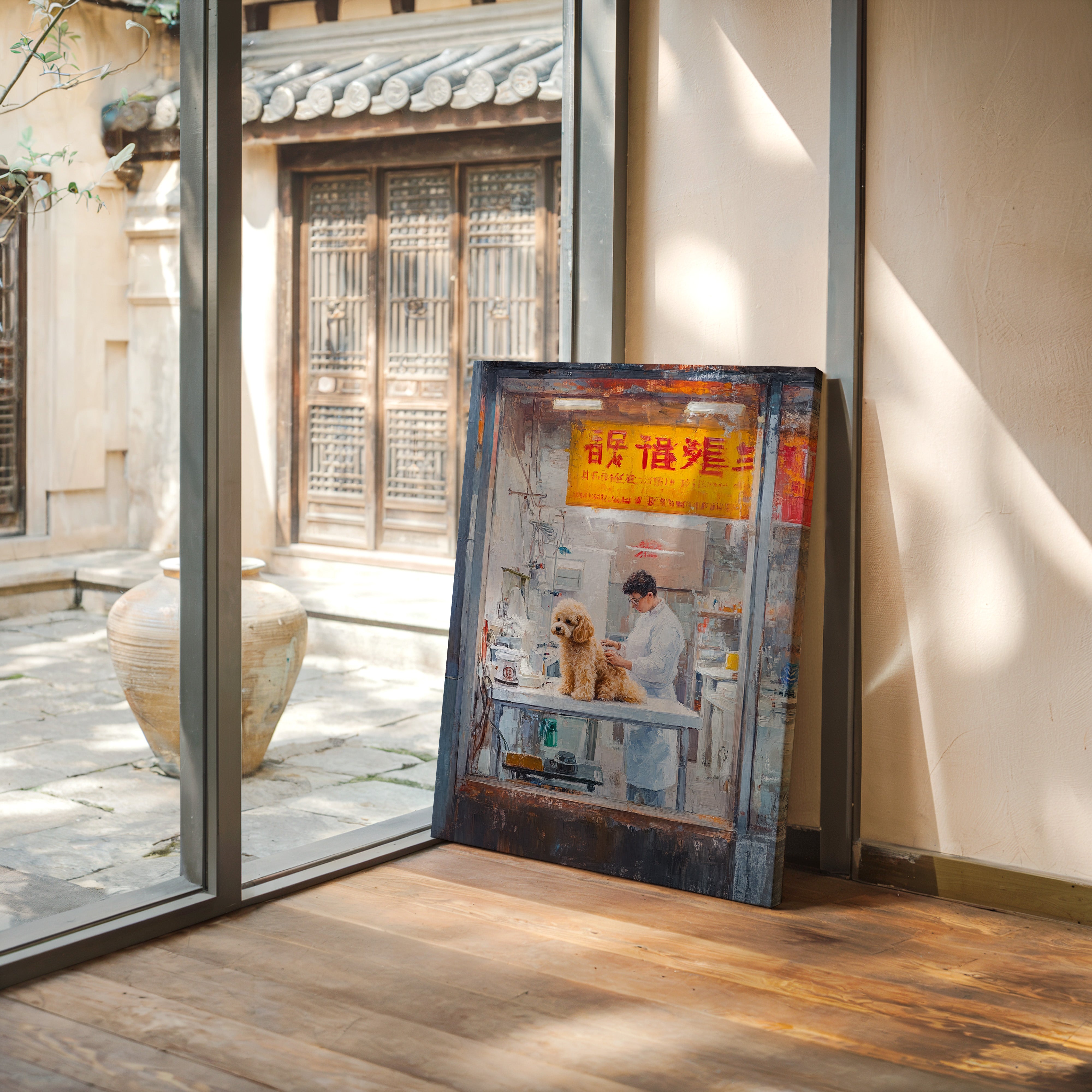Patient Poodle At Golden Hour