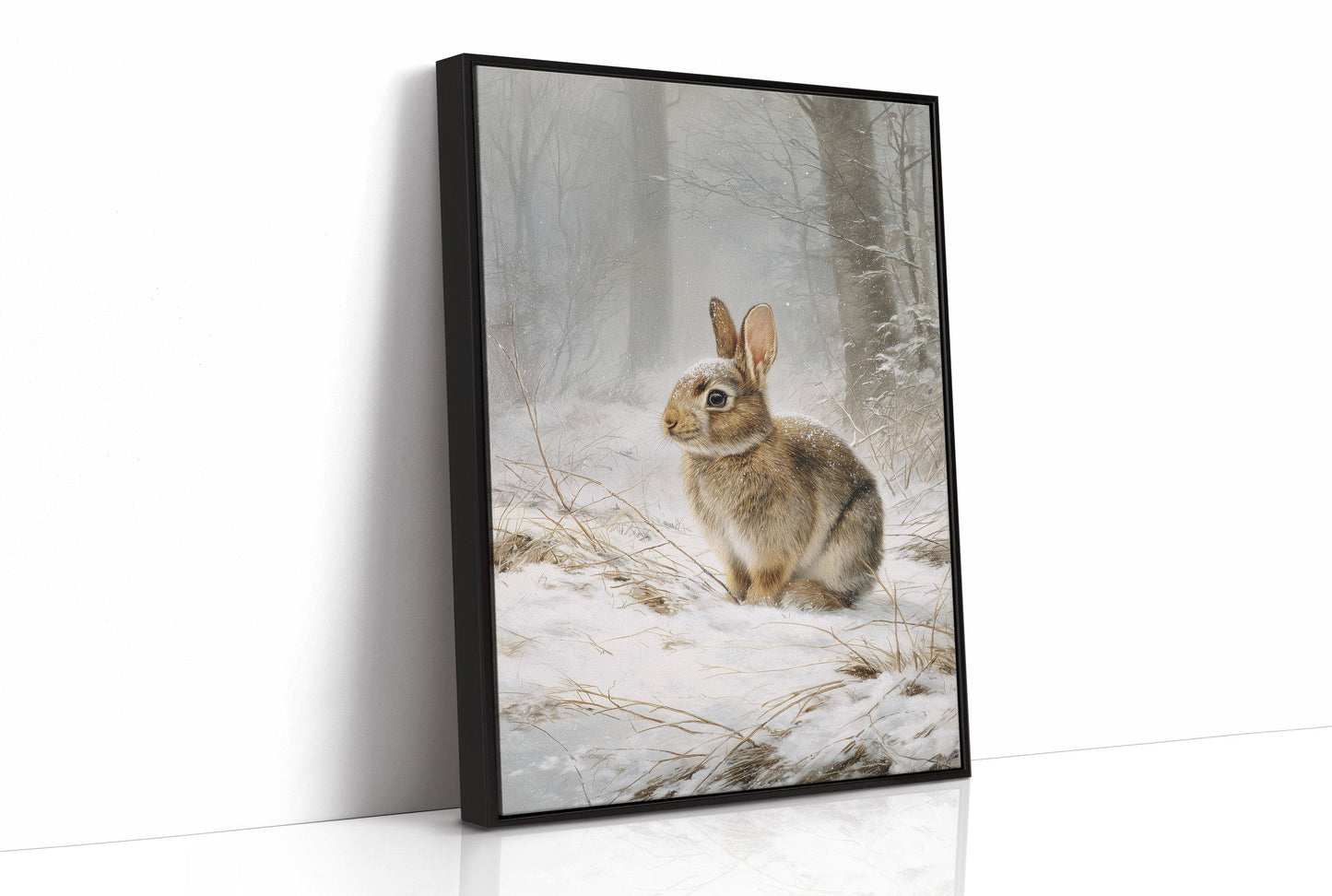 Winter Rabbit Finds Silent Snow