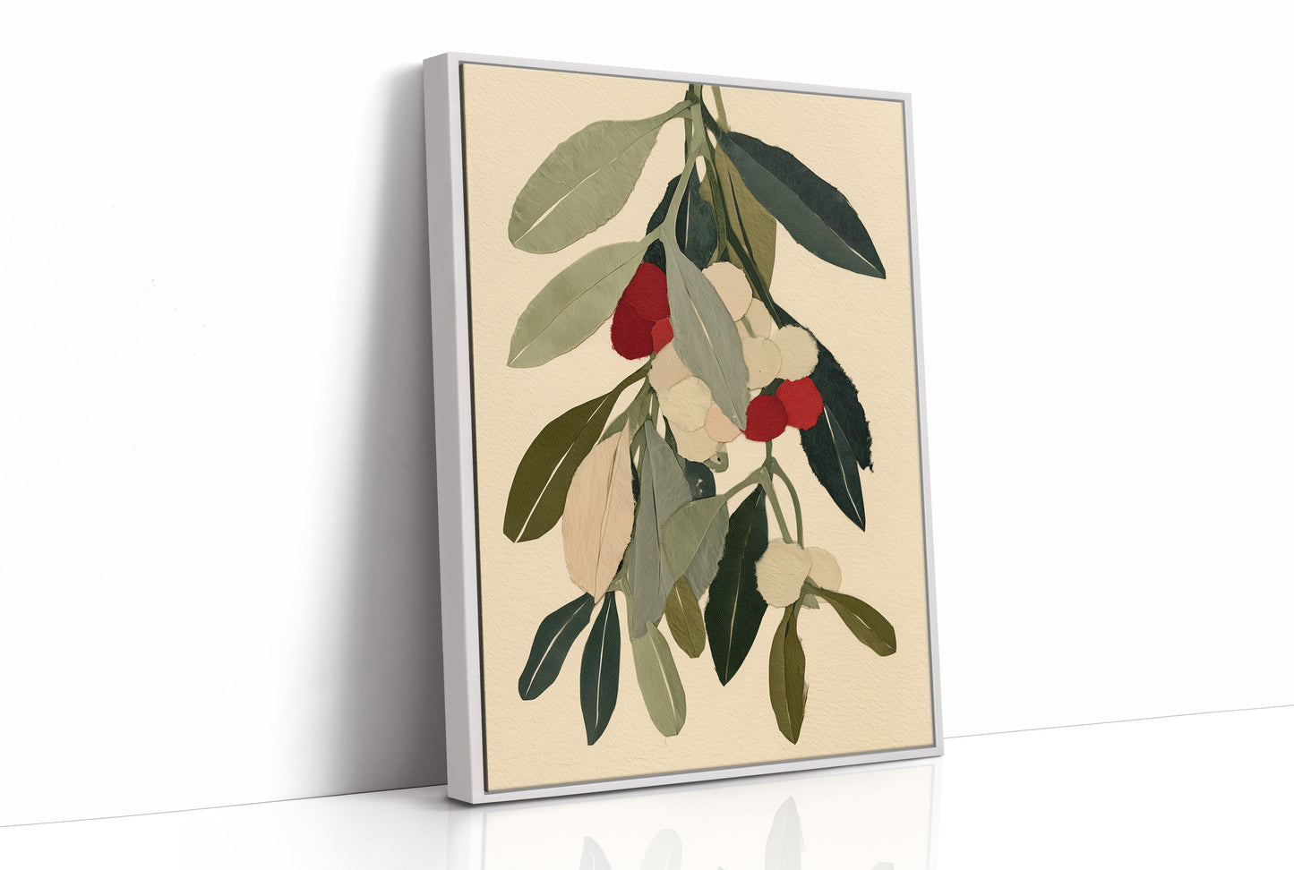 Cream, Crimson, and Leaf