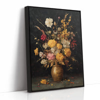 Golden Blooms Against Midnight Walls