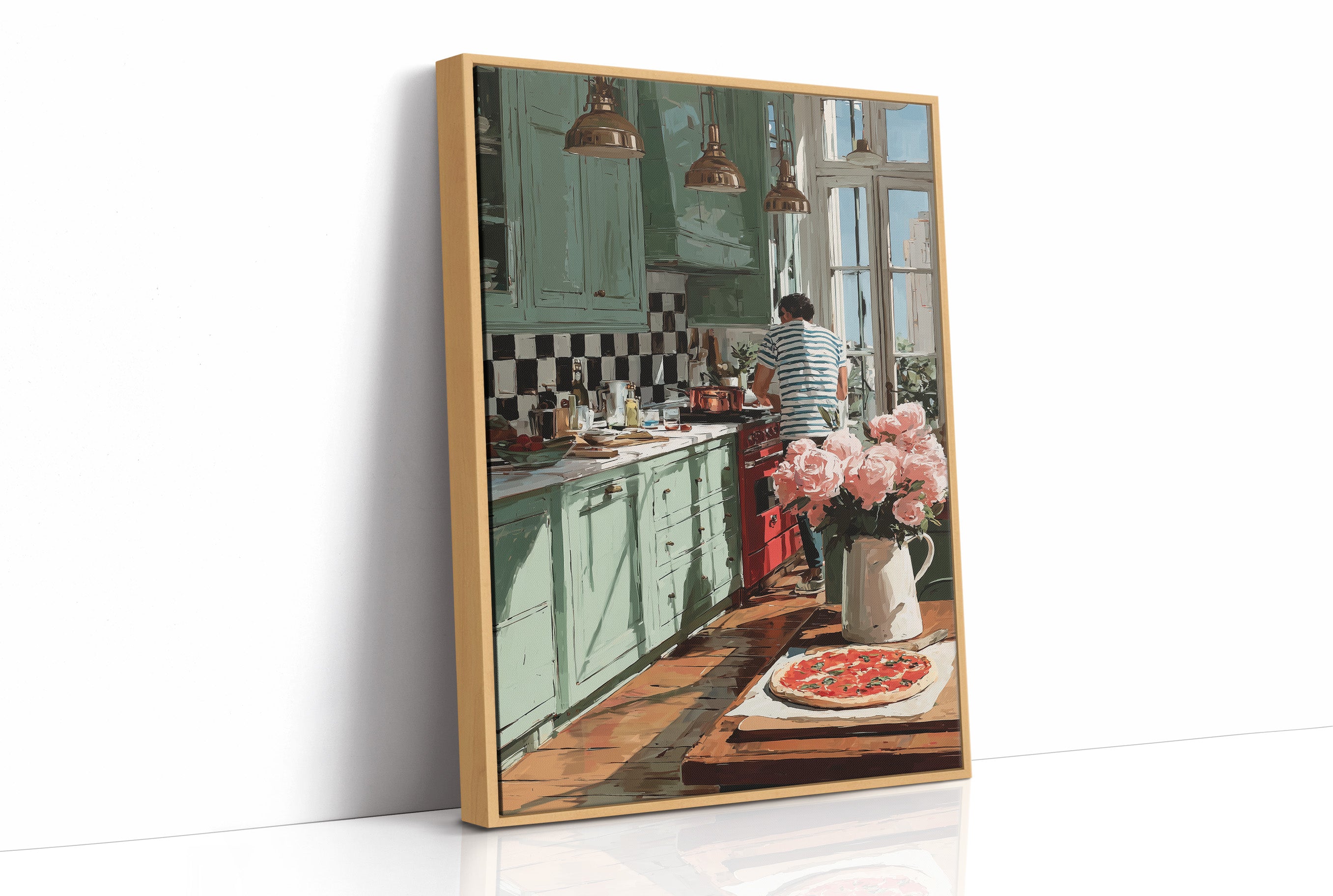 He Cooks, the Peonies Watch