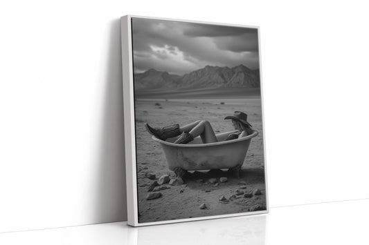 Bathing in Desert Solitude