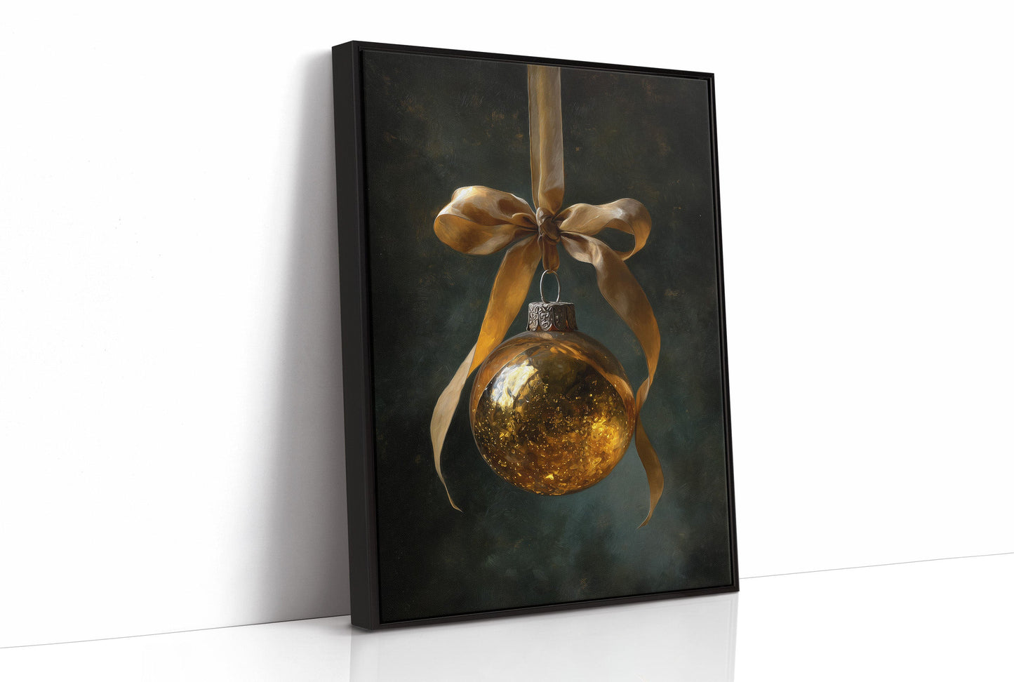 Golden Ornament Holds December's Light