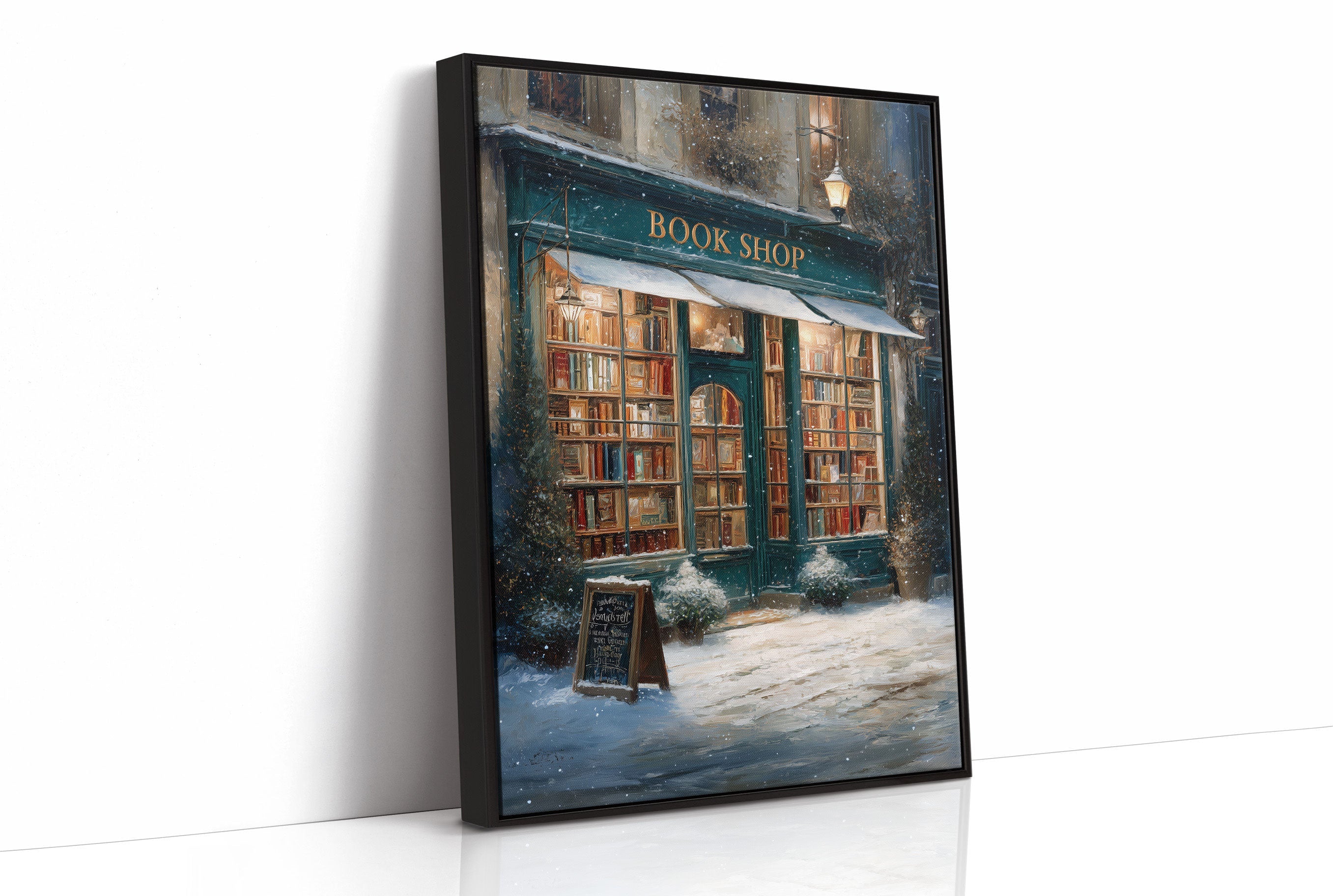 Winter Tales Behind Teal Windows