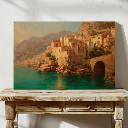 Mediterranean Cliffs Hold Summer's Light