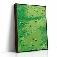 Aerial Golf Course Palette Knife