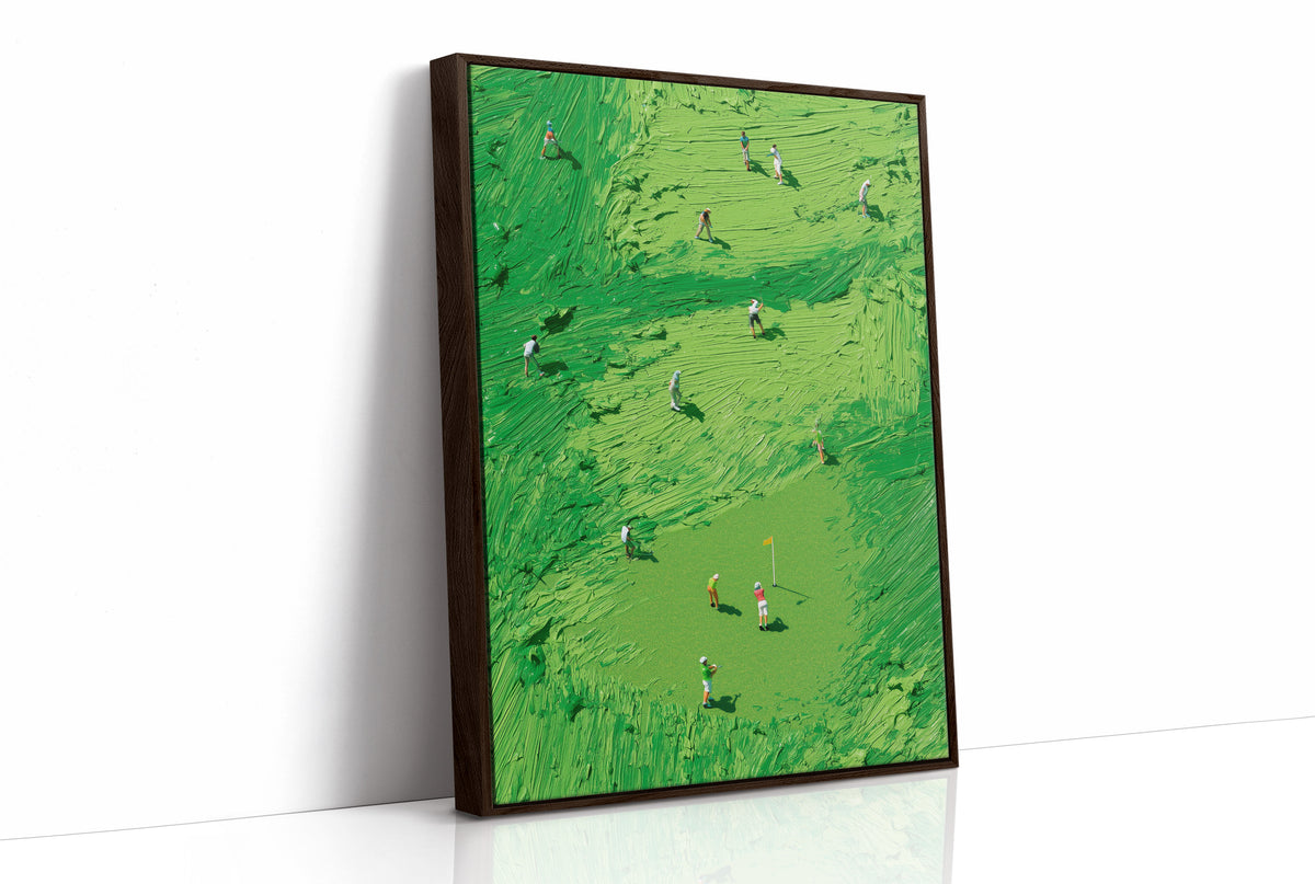 Aerial Golf Course Palette Knife