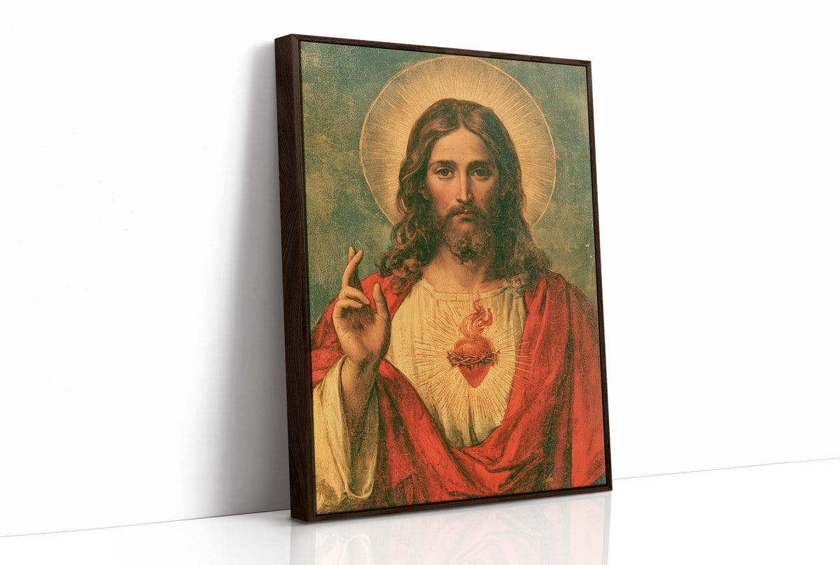 Sacred Heart Vintage Devotional Print