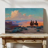 Desert Riders Watch Canyon Glow