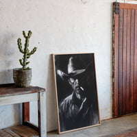 Midnight Cowboy in Charcoal Shadows