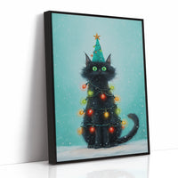 Black Cat Becomes Christmas Magic