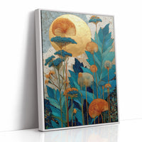 Gold Blooms Against a Gilded Moon