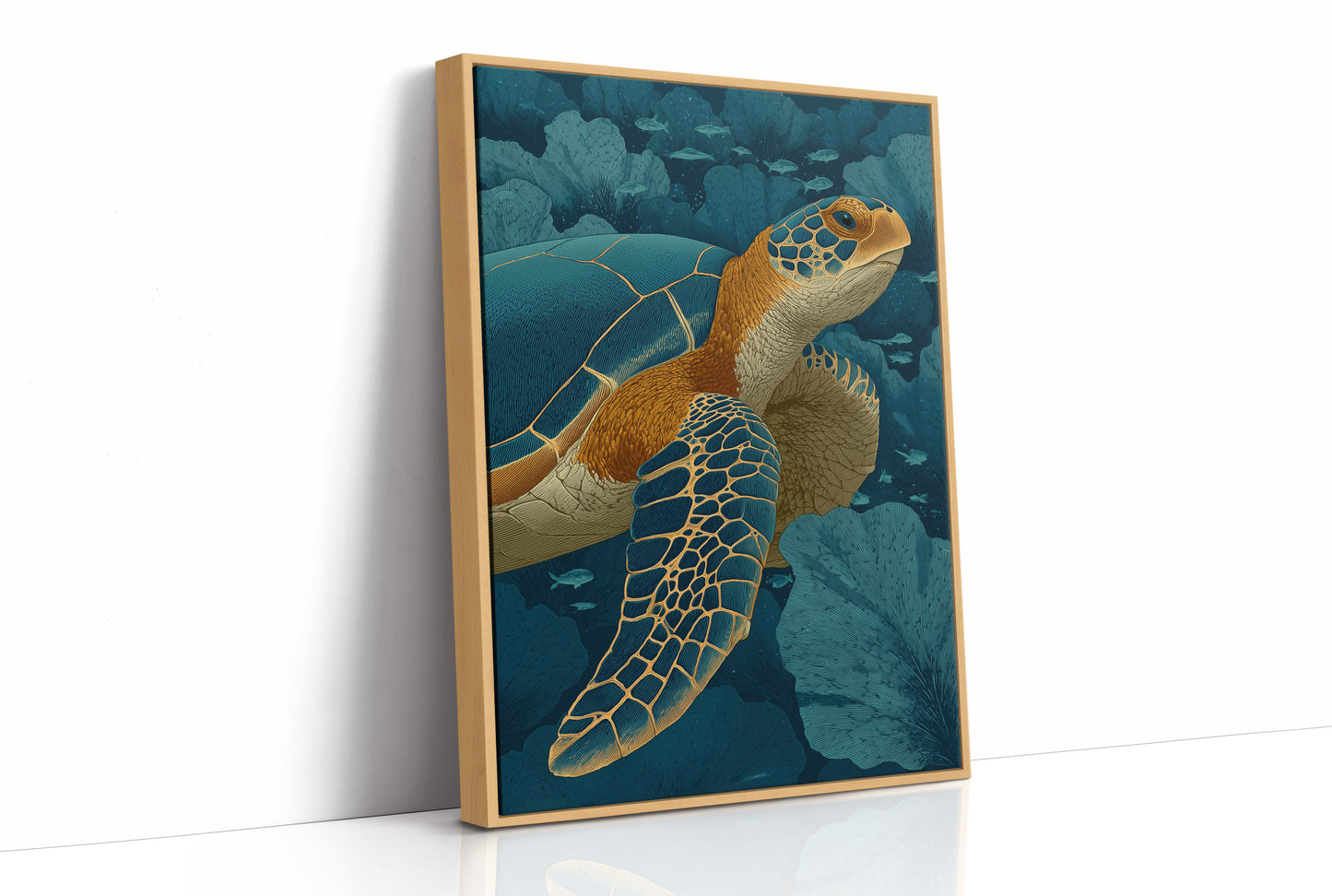 Turtle Among Coral Fans