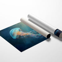 Luminous Dancer In Deep Blue