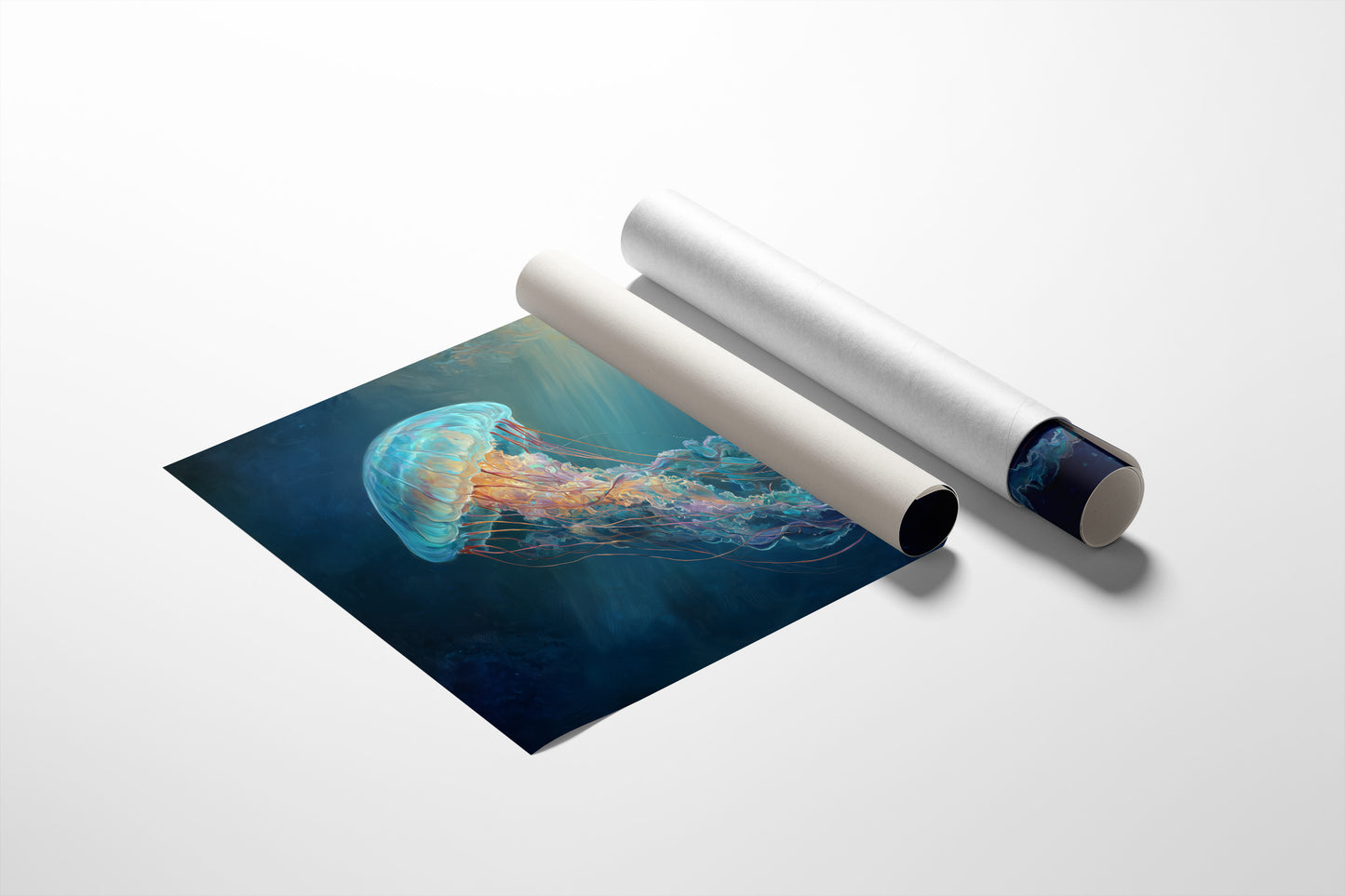 Luminous Dancer In Deep Blue