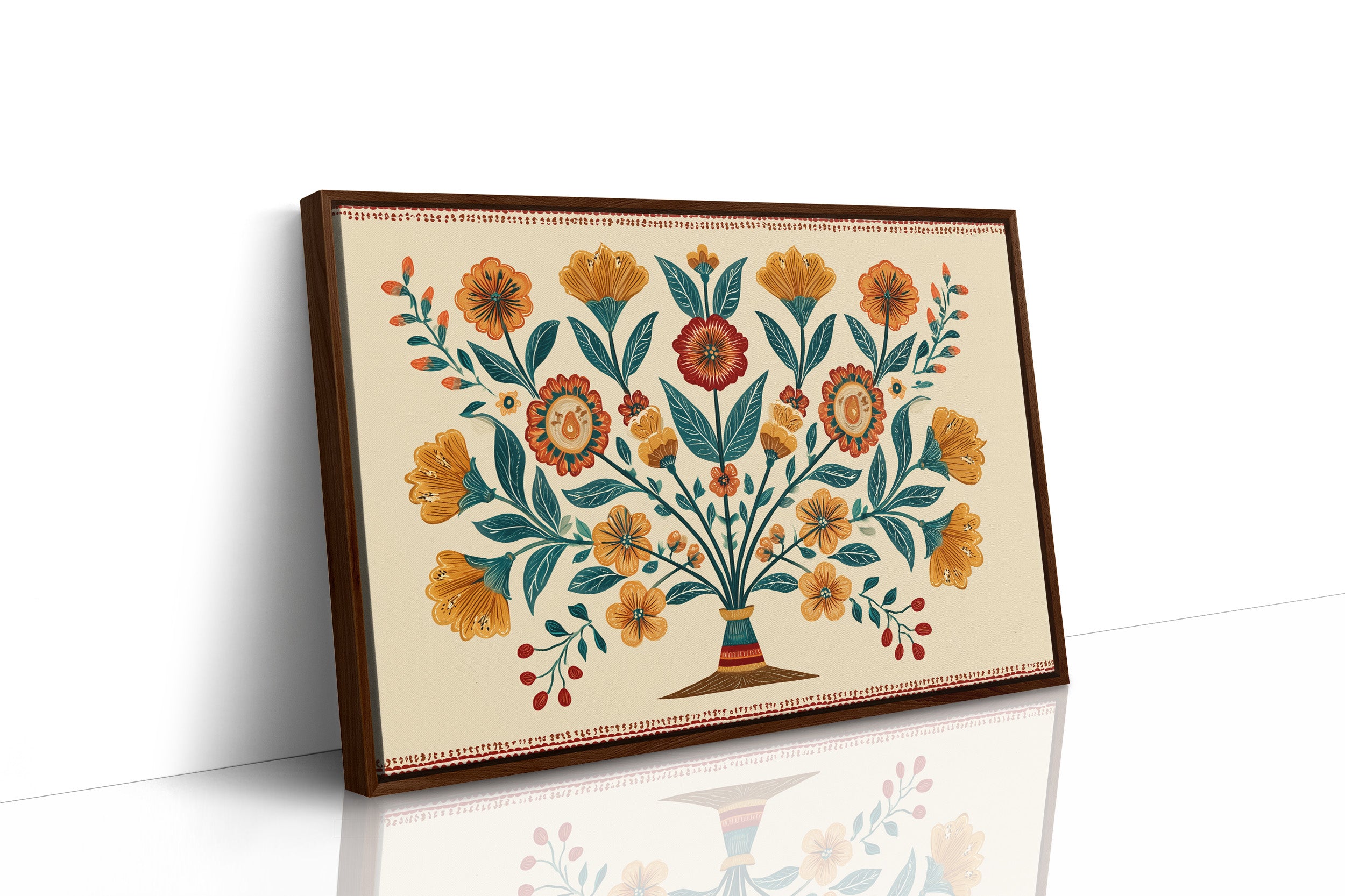 Amber Blooms in Folk Symmetry