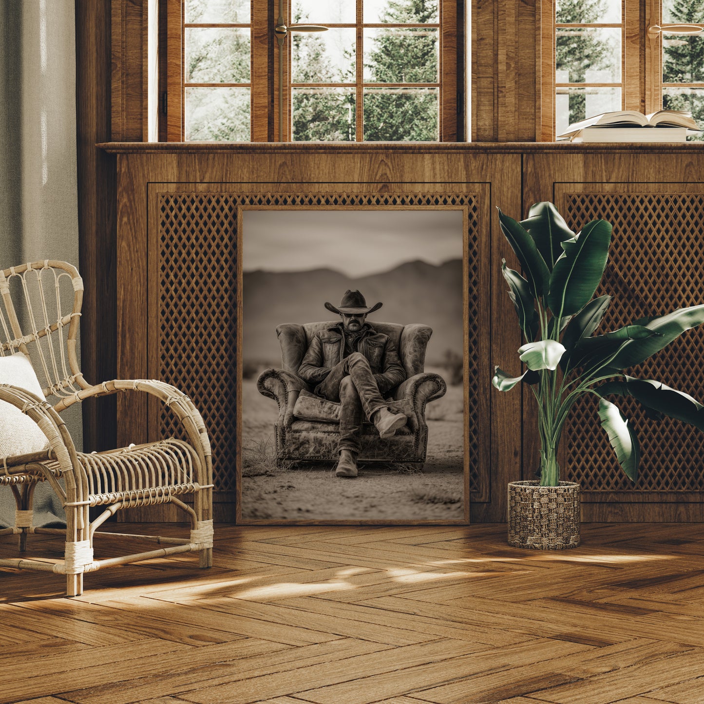 Leather Armchair Holds Desert Solitude