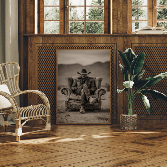 Leather Armchair Holds Desert Solitude