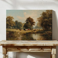 Autumn Cattle By The River's Edge