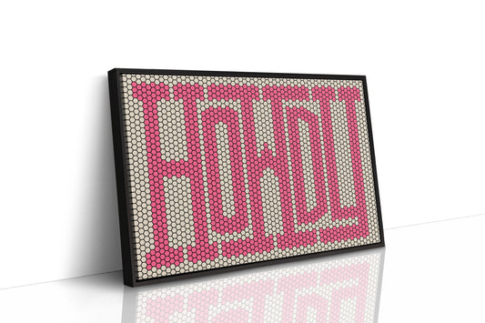 Howdy Pink Mosaic Western Greeting
