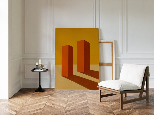 Monoliths Cast Long Desert Shadows