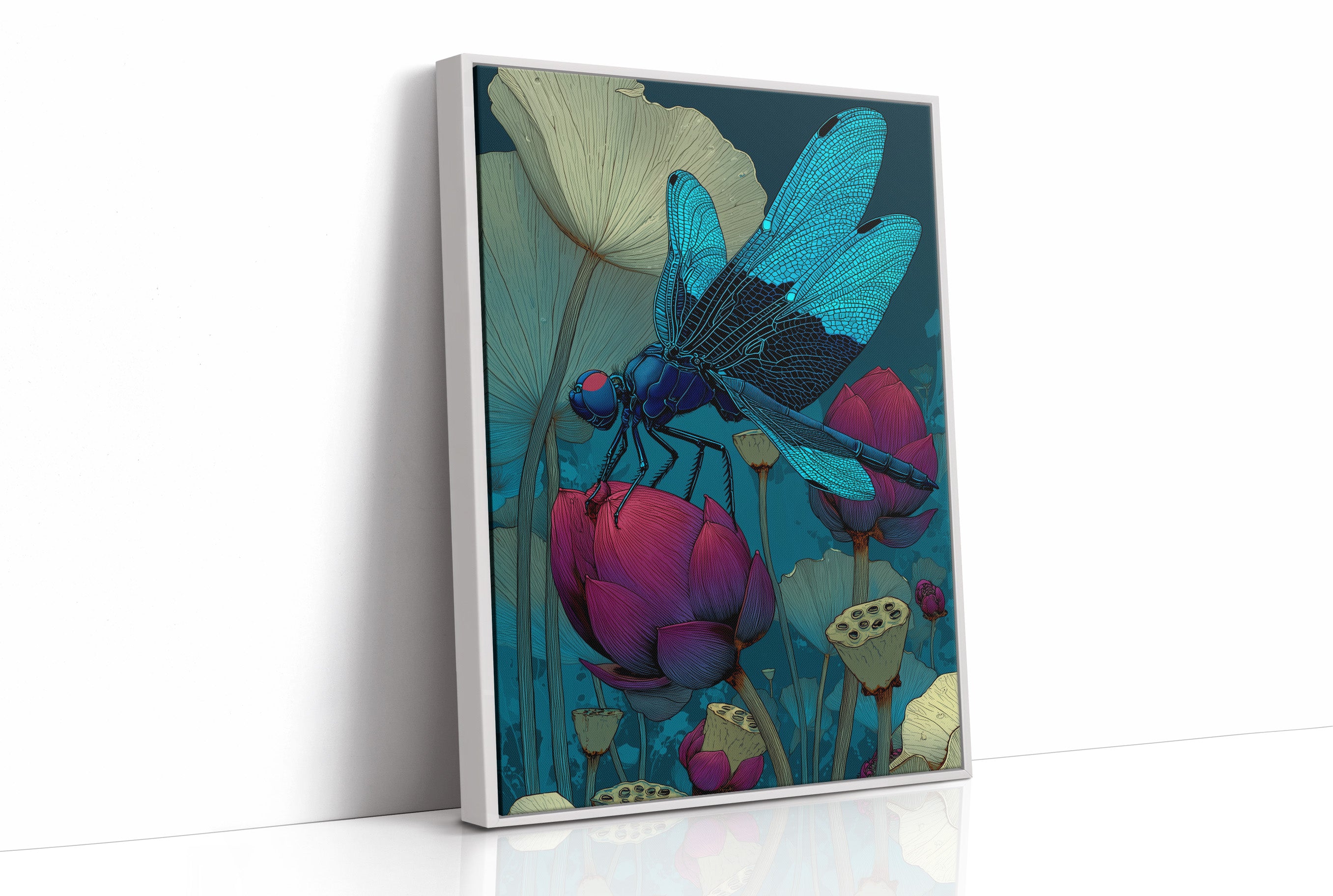Dragonfly on the Lotus Pond