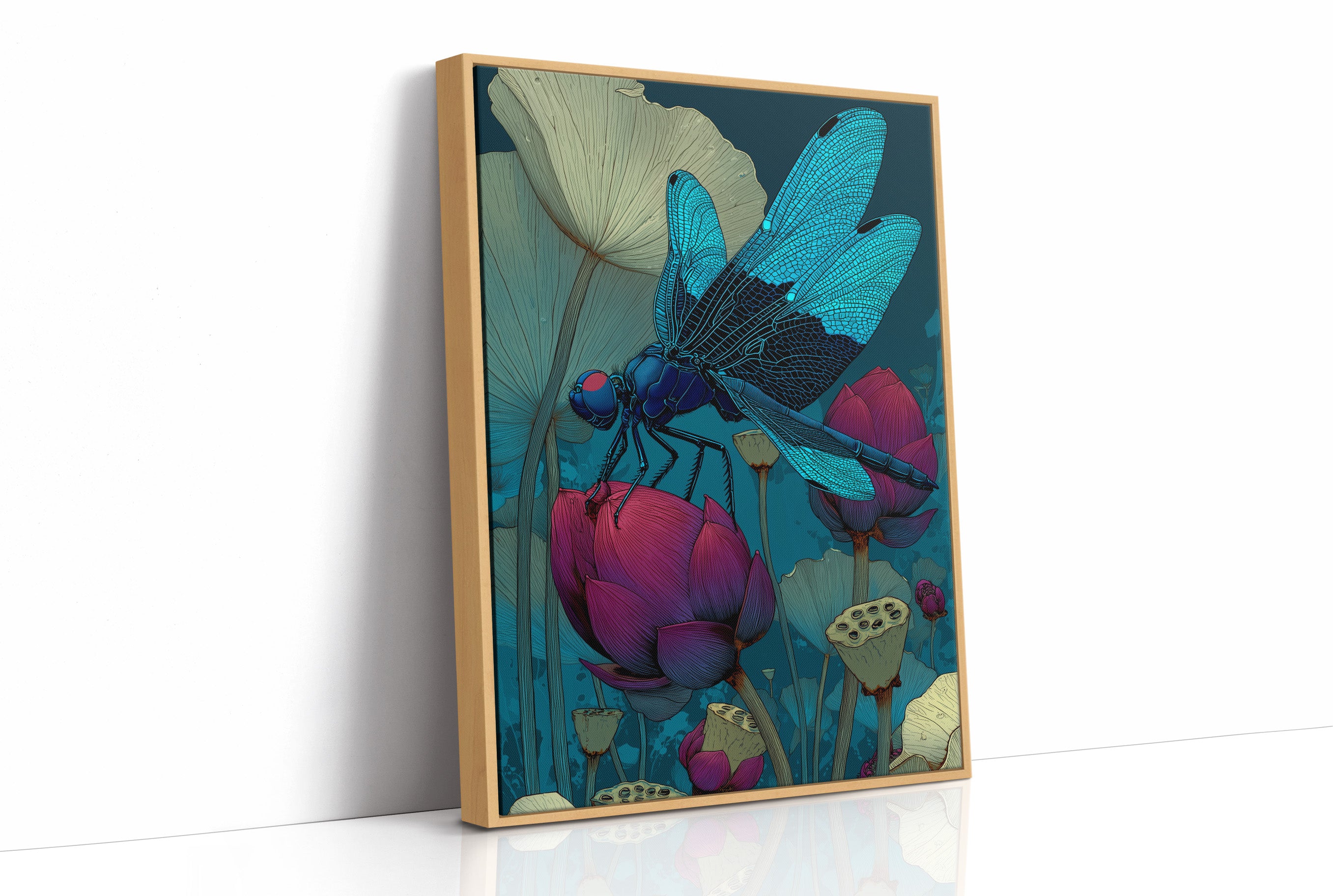 Dragonfly on the Lotus Pond