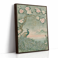 Peacock Peony Chinoiserie Mural