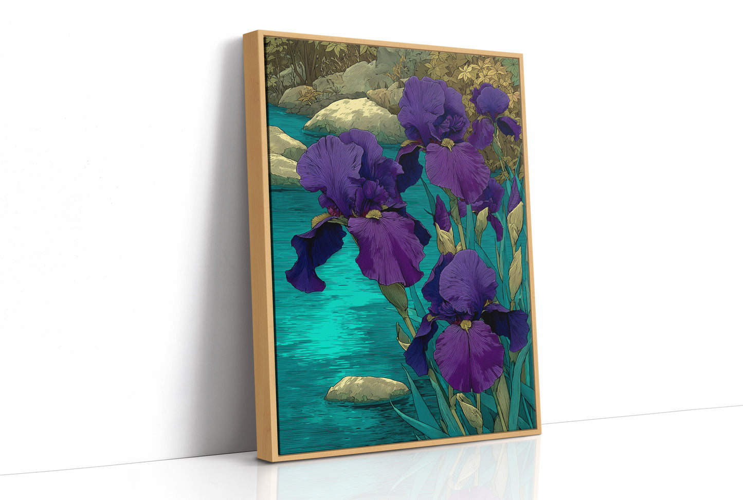 Indigo Blooms by the Stream