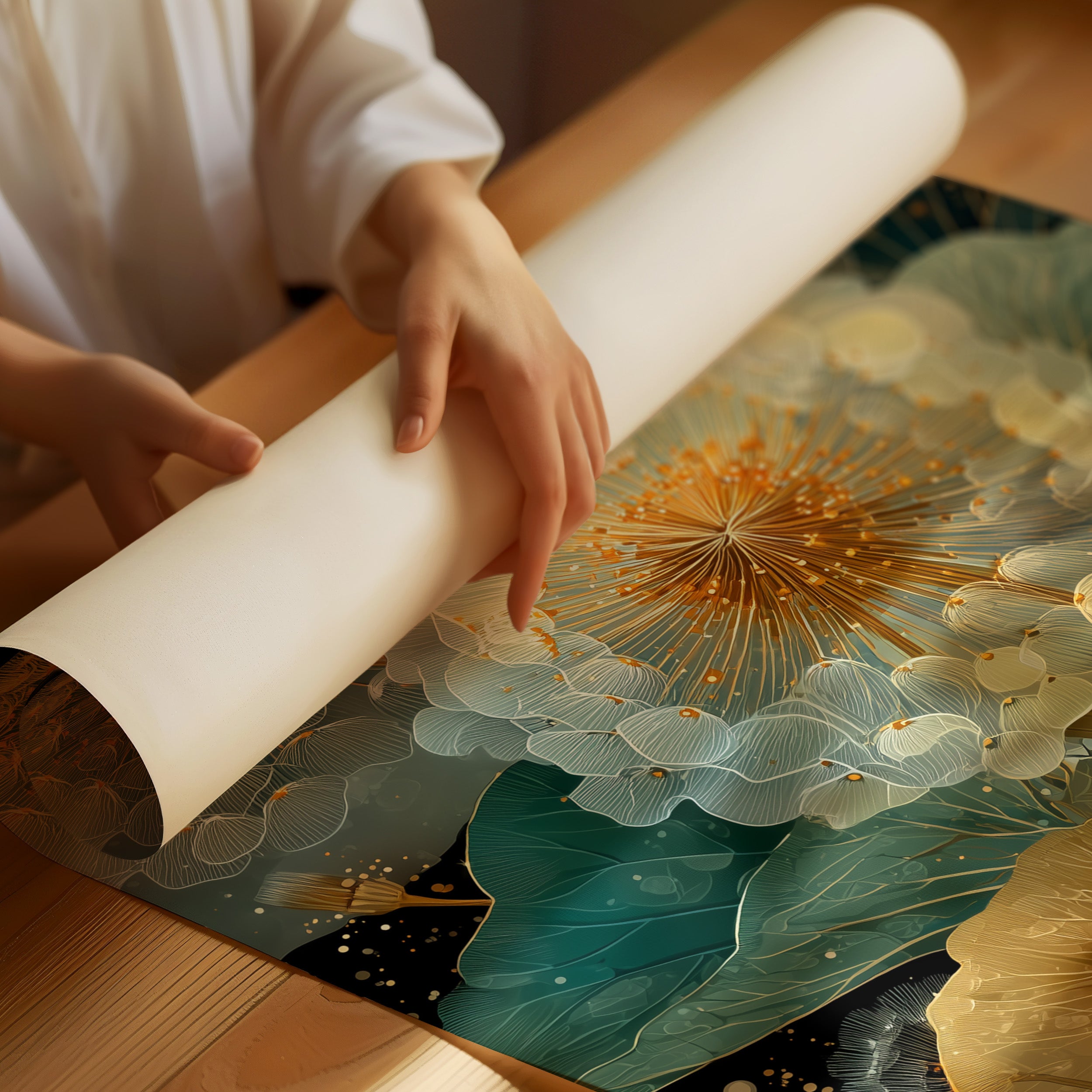 Wishes Written in Gold and Teal