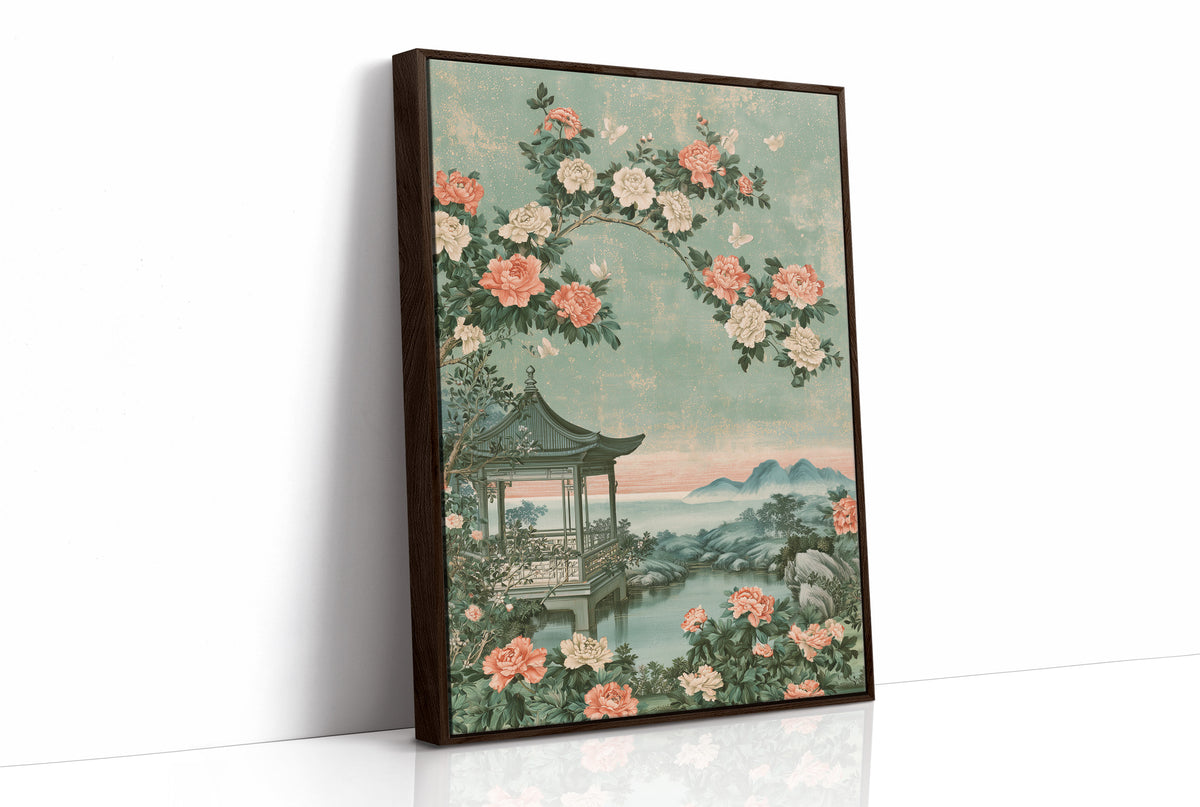 Pagoda Garden Chinoiserie Scene