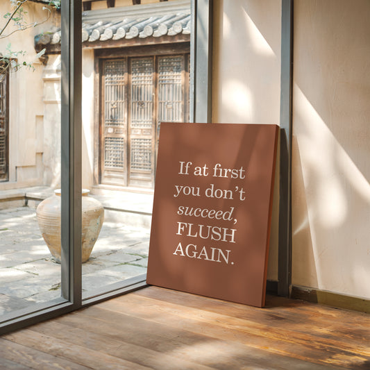 Bathroom Wisdom Glows In Bronze