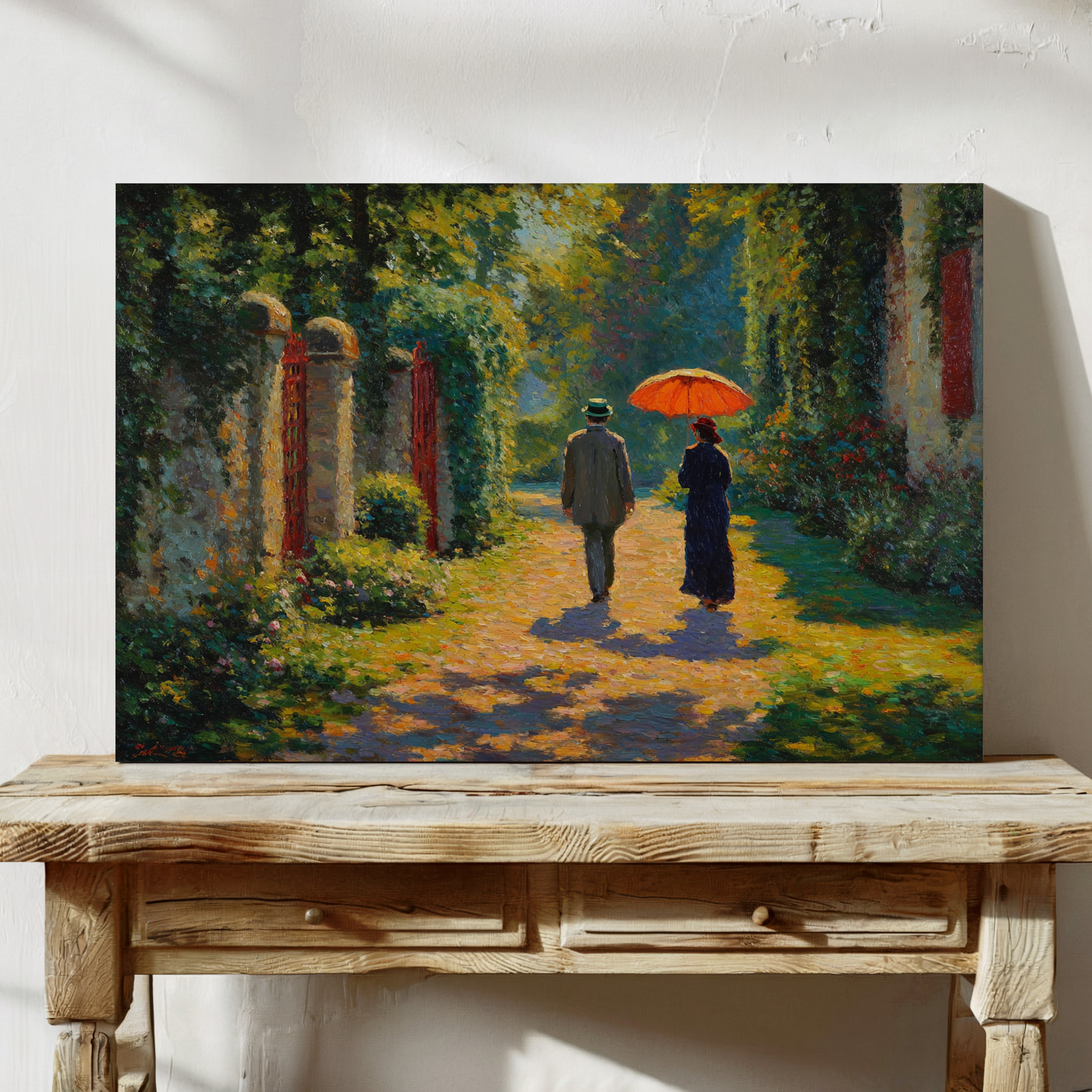 Autumn Path Through Garden Gates
