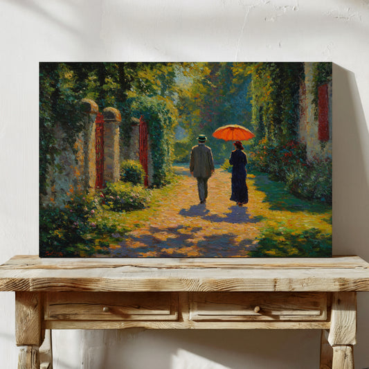 Autumn Path Through Garden Gates