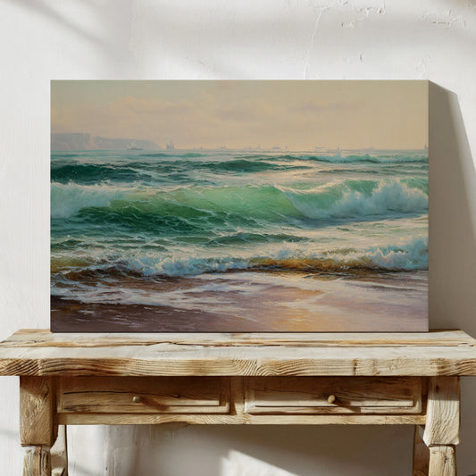 Emerald Waves Chase Golden Shore