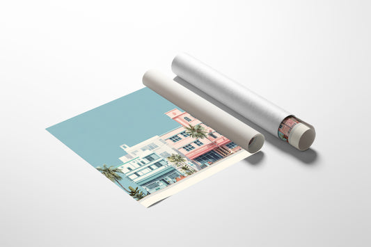 Pastel Dreams Along Ocean Drive