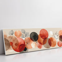 Terracotta Circles and Botanical Line Art