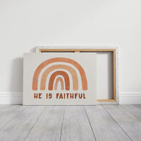 He Is Faithful Boho Rainbow