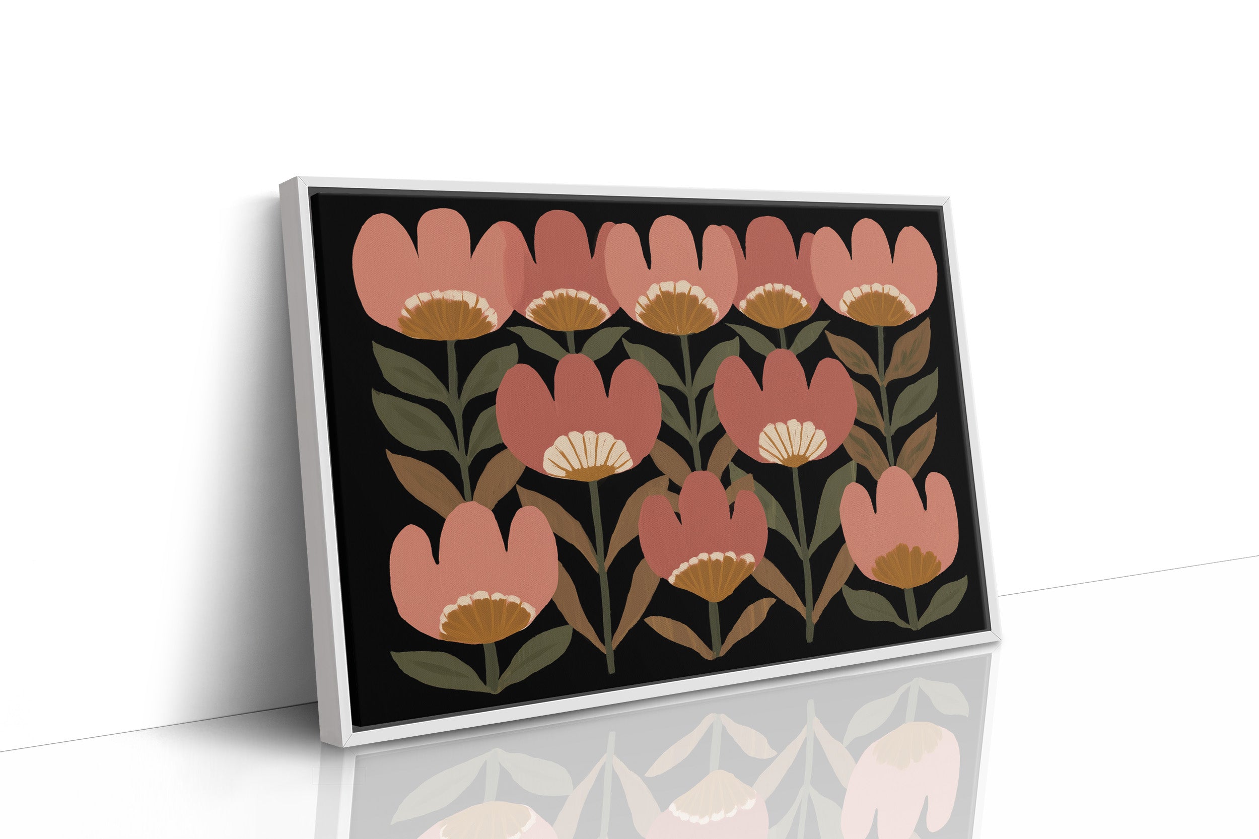 Coral Blooms Dance Against Midnight