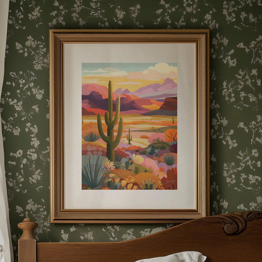 Saguaros Paint Their Evening Stories