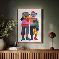 Embrace of Colorful Companionship