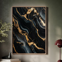 Black Marble Blaze with Liquid Gold