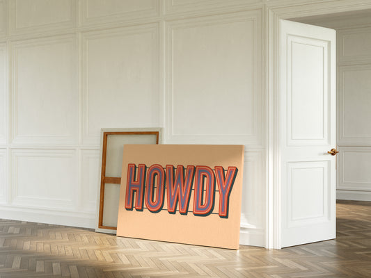 Retro HOWDY Gradient Typography
