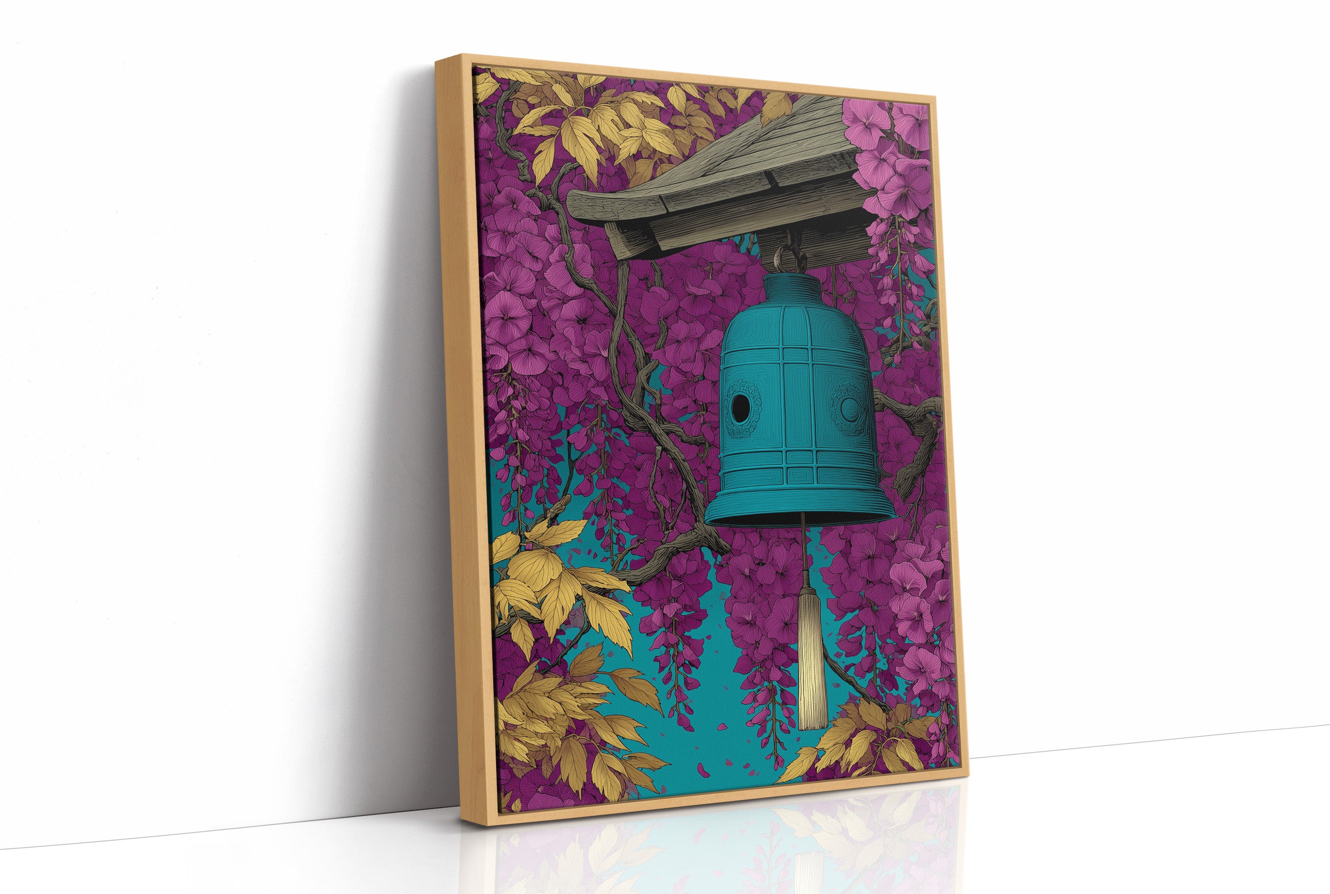 Temple Bell in Wisteria