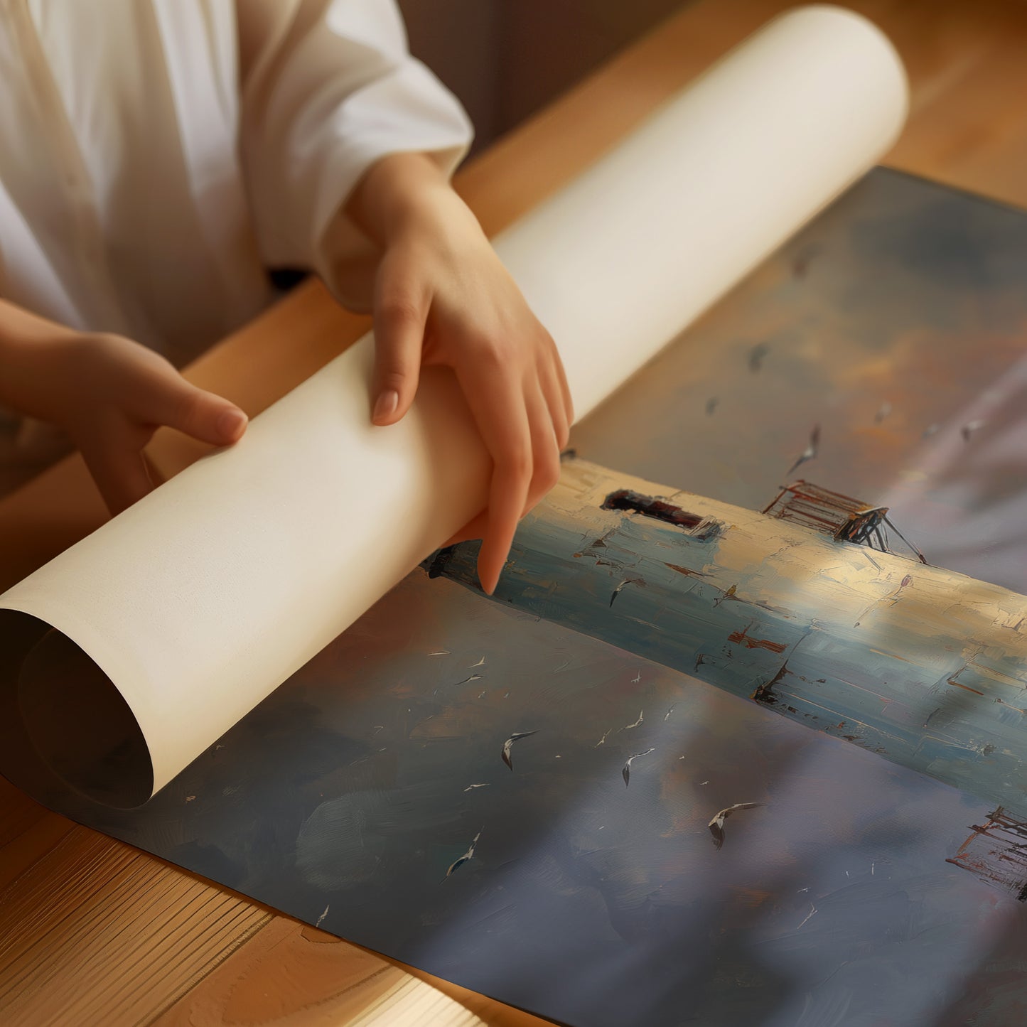 Illuminated Guardian Against Twilight Storm